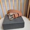 PRADA Belts Grained Leather (Brown) 3.5cm Width 180202607050717