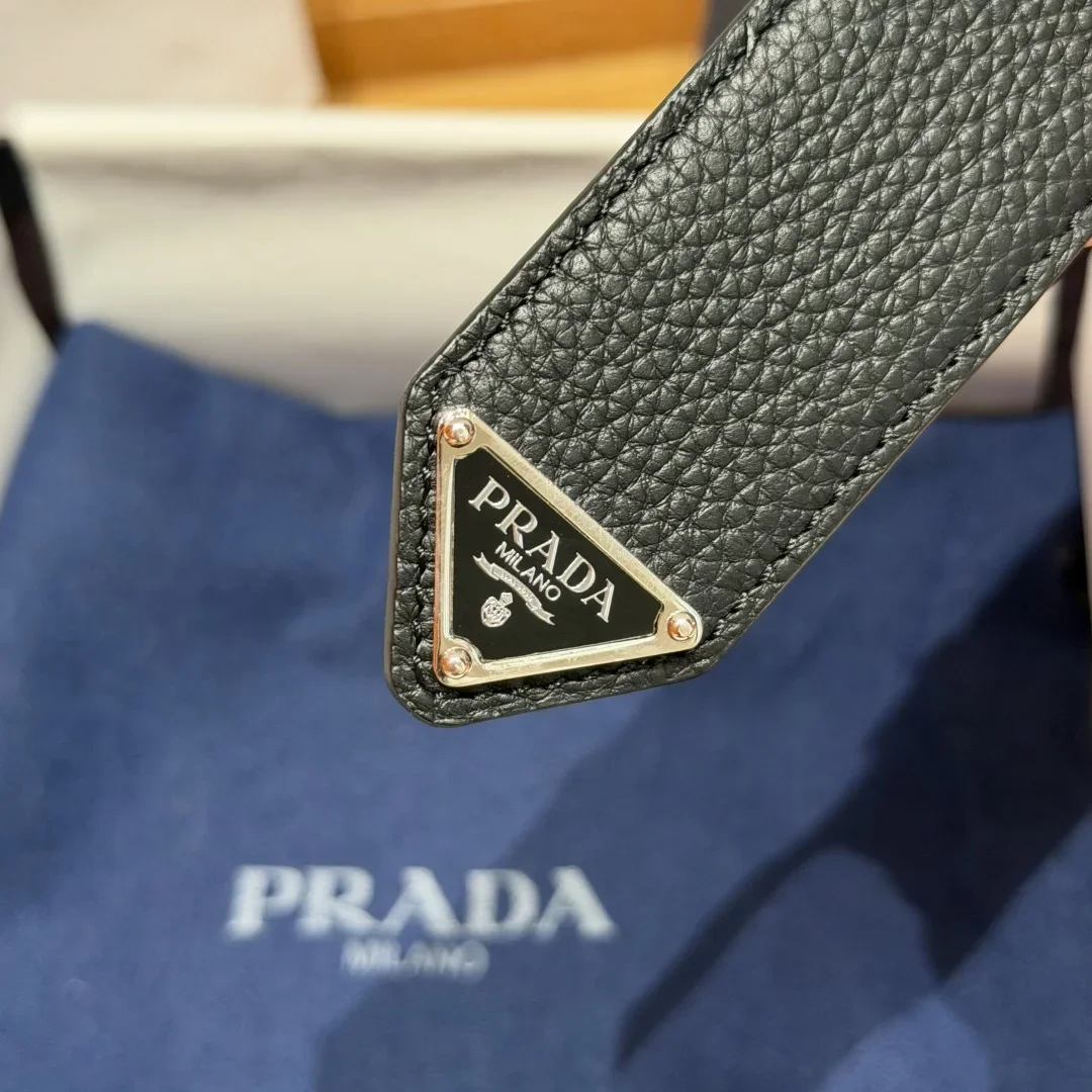 PRADA Belts Leather (Black-Silver) 3.3cm Width 180202607050724 - Image 6