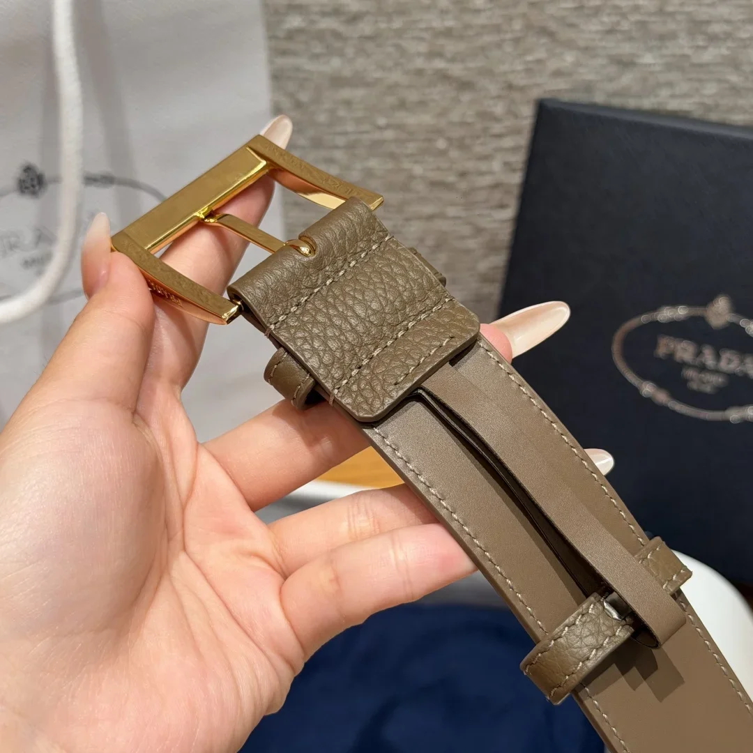 PRADA Belts Leather (Brown) 3.3cm Width 180202607050725 - Image 7