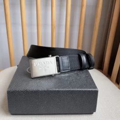 PRADA Belts Nylon Leather (Black) 3.5cm Width 170202607050735