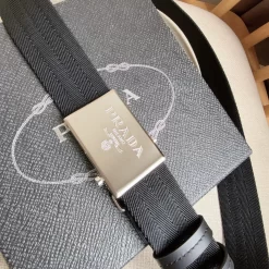 Alternative view of PRADA Belts Nylon Leather (Black) 3.5cm Width 170202607050735