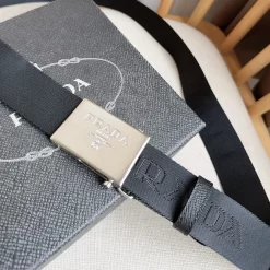 Alternative view of PRADA Belts Nylon Saffiano Leather (Black) 3.5cm Width 170202607050727