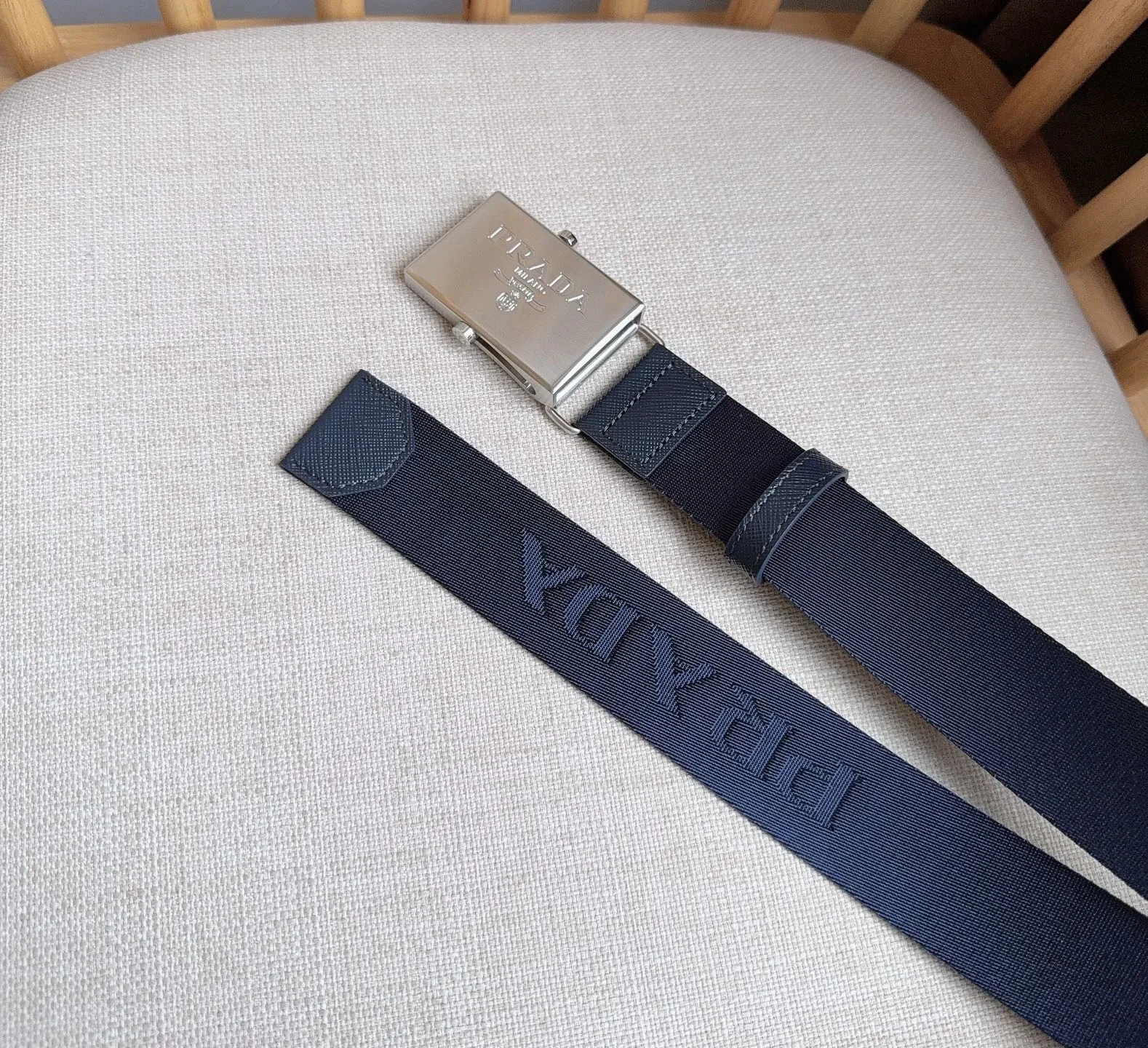 PRADA Belts Nylon Saffiano Leather (Navy) 3.5cm Width 170202607050731 - Image 3
