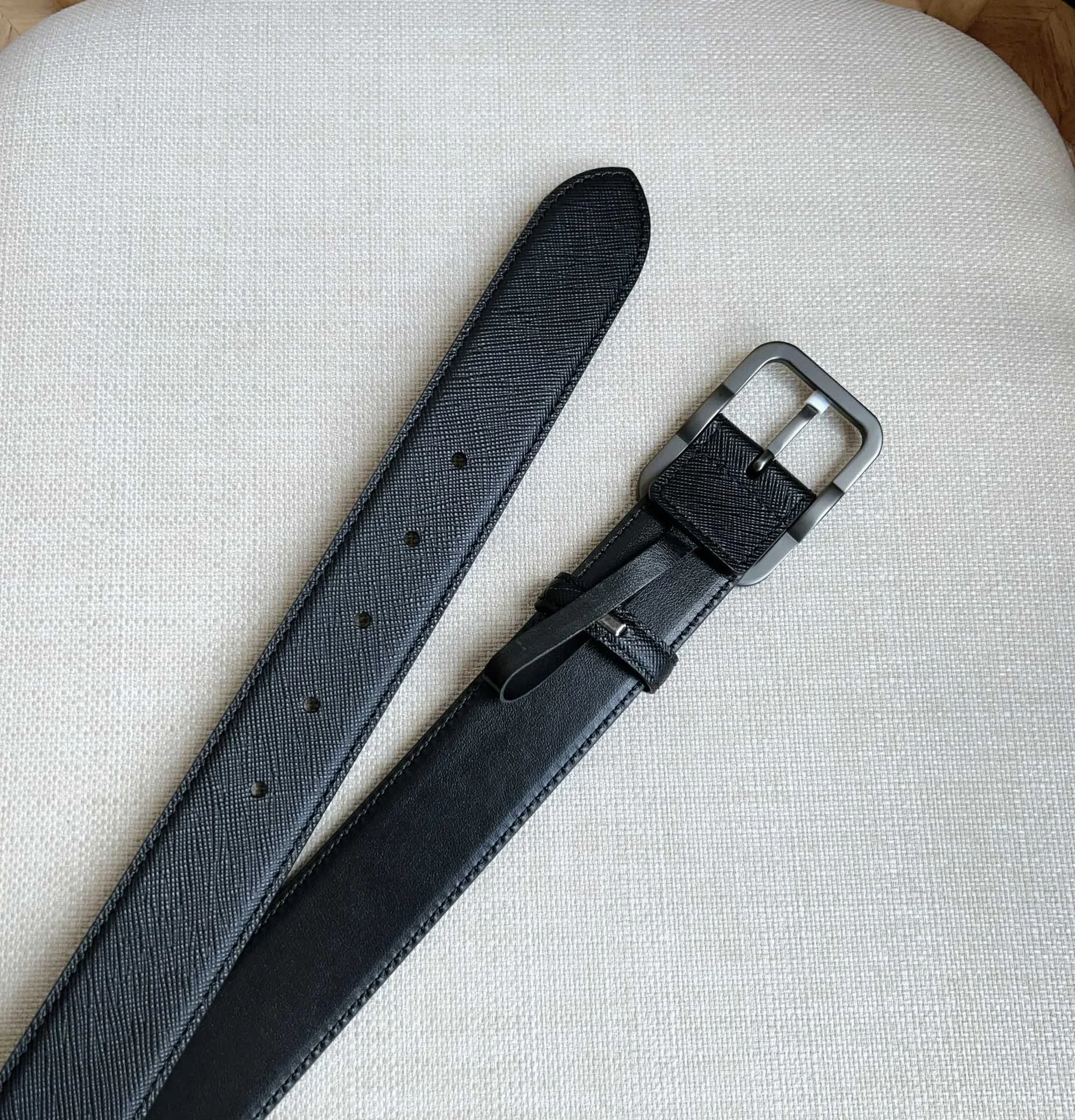 PRADA Belts Saffiano Leather (Black) 3.5cm Width 180202607050738 - Image 6