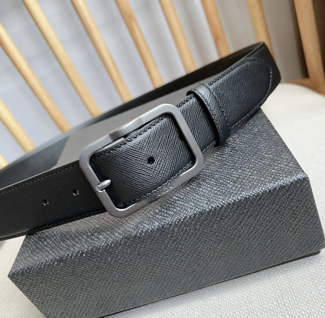 PRADA Belts Saffiano Leather (Black) 3.5cm Width 180202607050738 - Image 7