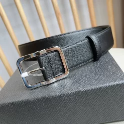 Alternative view of PRADA Belts Saffiano Leather (Black) 3.5cm Width 180202607050739