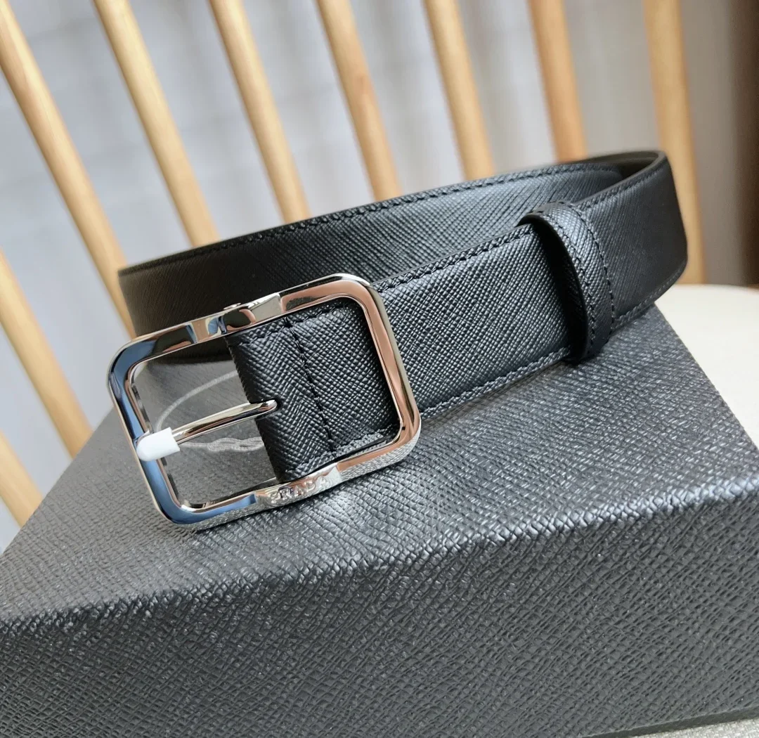 PRADA Belts Saffiano Leather (Black) 3.5cm Width 180202607050739 - Image 2