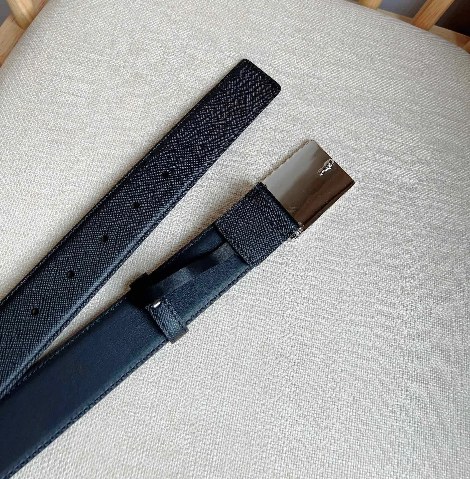 PRADA Belts Saffiano Leather (Black) 3.5cm Width 180202607050741 - Image 6