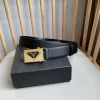 PRADA Belts Saffiano Leather (Black) 3.5cm Width 180202607050743