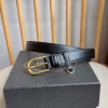PRADA Belts Smooth Leather (Black) 2.5cm Width 180202607050748