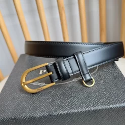 Alternative view of PRADA Belts Smooth Leather (Black) 2.5cm Width 180202607050748