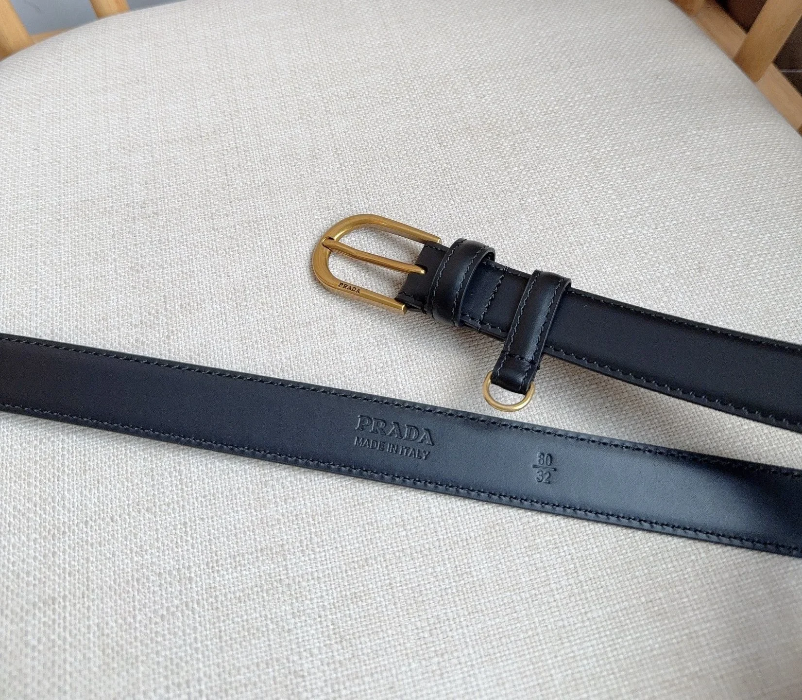 PRADA Belts Smooth Leather (Black) 2.5cm Width 180202607050748 - Image 3