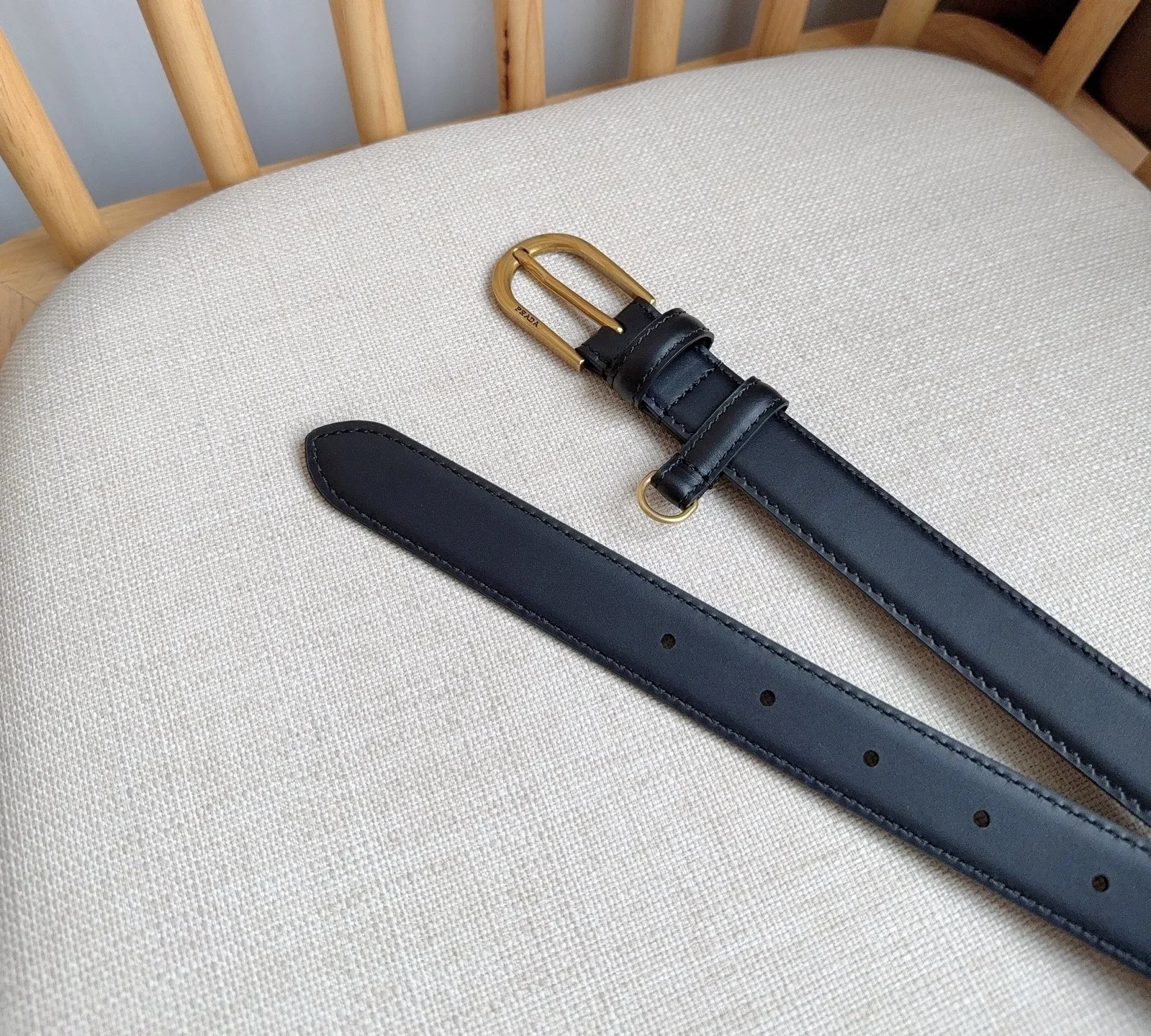 PRADA Belts Smooth Leather (Black) 2.5cm Width 180202607050748 - Image 6