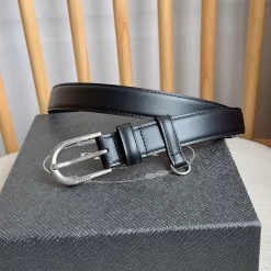 PRADA Belts Smooth Leather (Black) 2.5cm Width 180202607050749