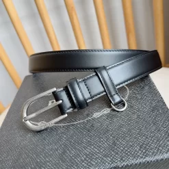 Alternative view of PRADA Belts Smooth Leather (Black) 2.5cm Width 180202607050749