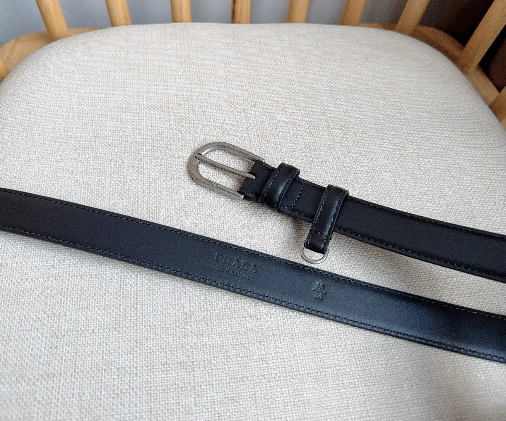 PRADA Belts Smooth Leather (Black) 2.5cm Width 180202607050749 - Image 3