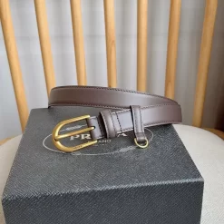 PRADA Belts Smooth Leather (Brown) 2.5cm Width 180202607050753