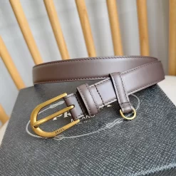Alternative view of PRADA Belts Smooth Leather (Brown) 2.5cm Width 180202607050753