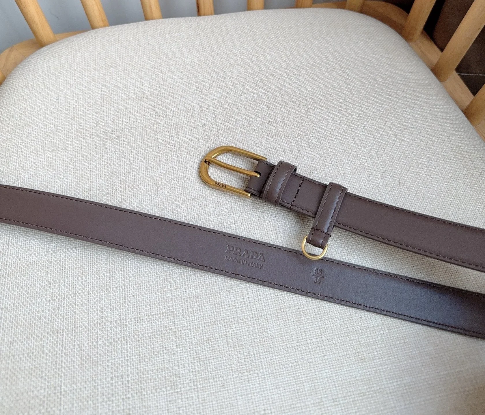 PRADA Belts Smooth Leather (Brown) 2.5cm Width 180202607050753 - Image 3