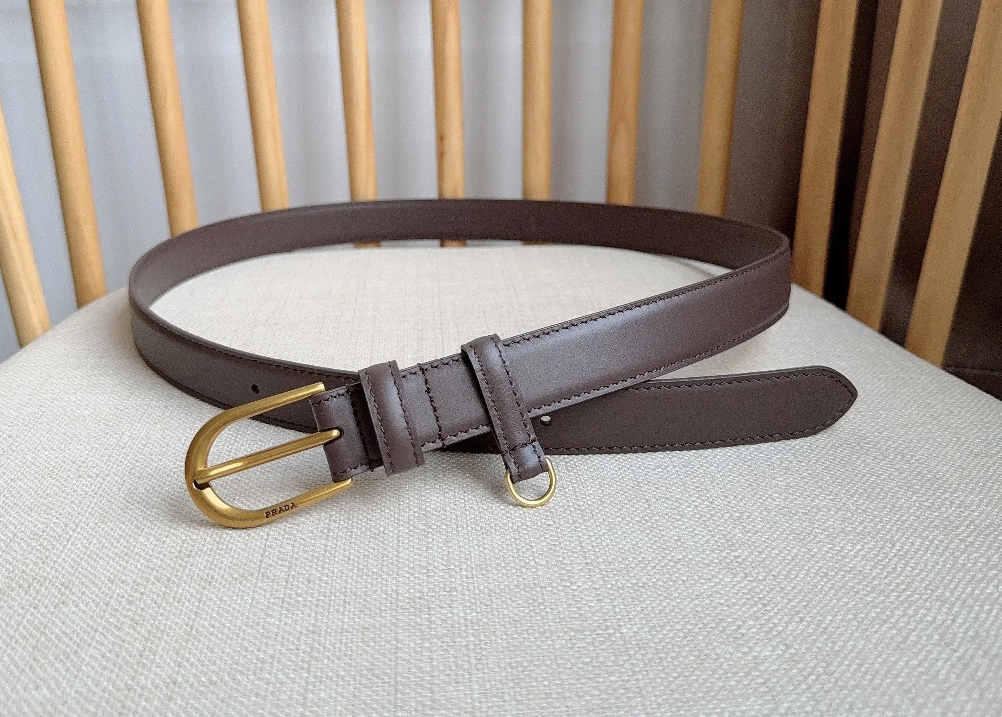 PRADA Belts Smooth Leather (Brown) 2.5cm Width 180202607050753 - Image 4