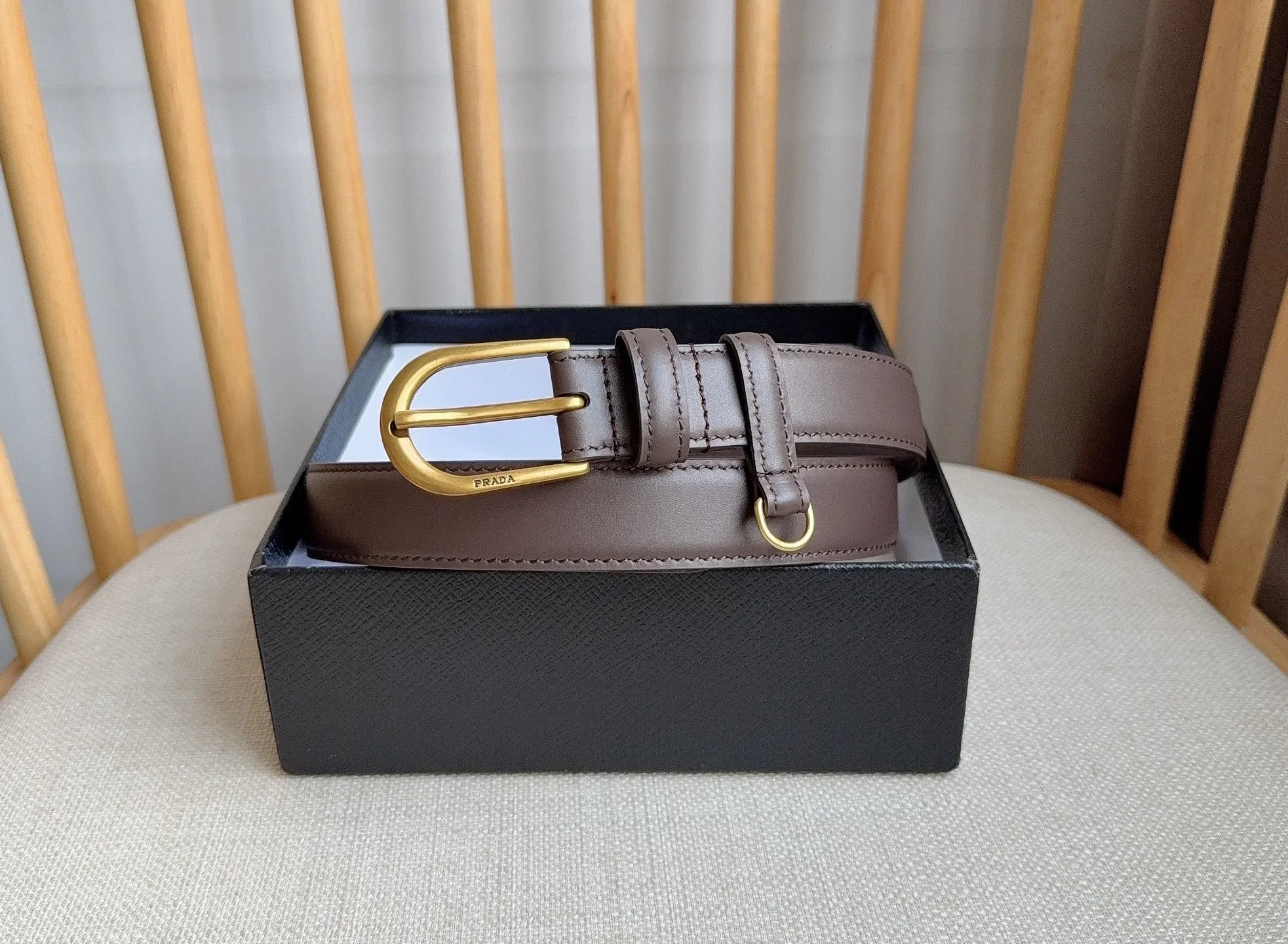 PRADA Belts Smooth Leather (Brown) 2.5cm Width 180202607050753 - Image 5
