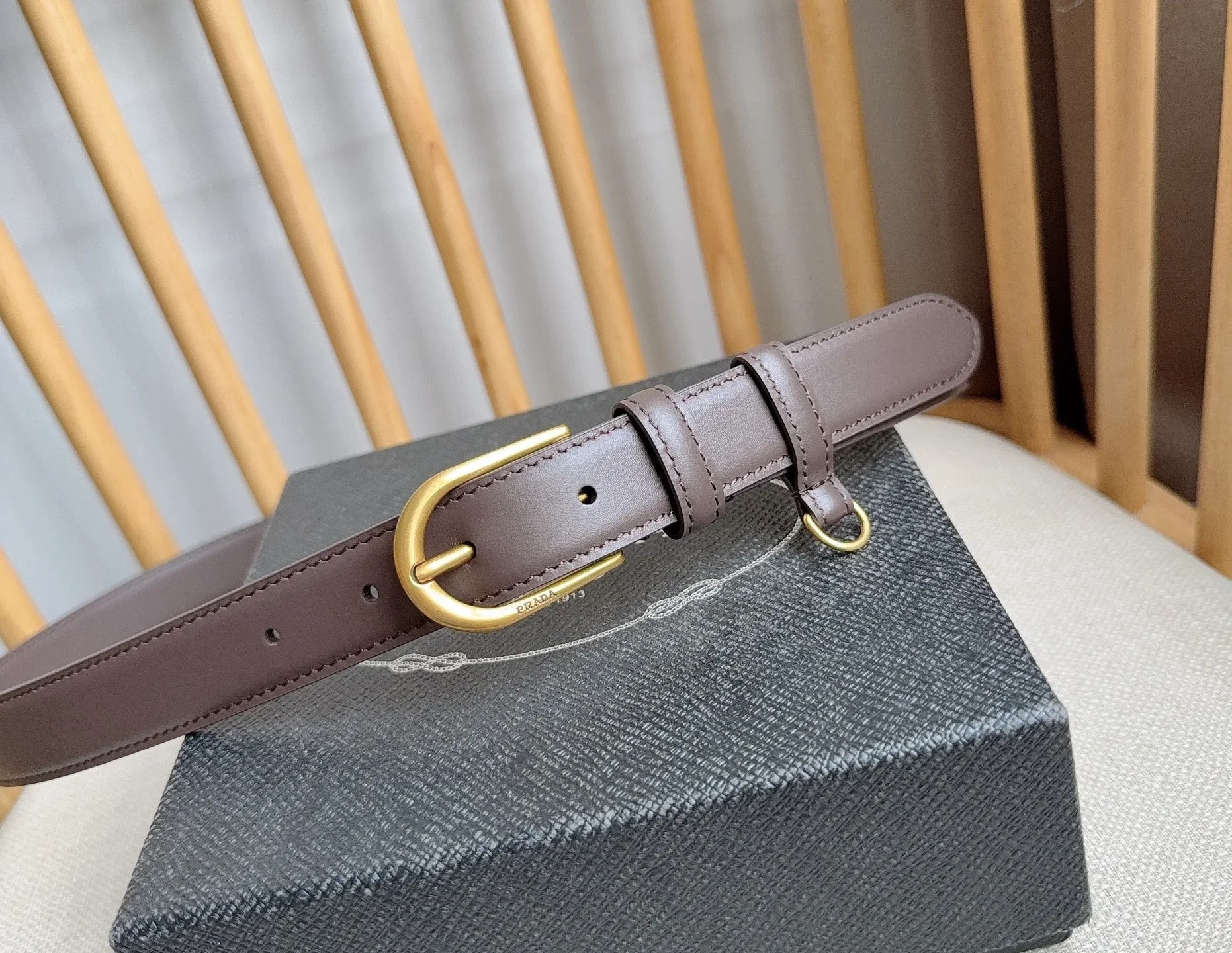 PRADA Belts Smooth Leather (Brown) 2.5cm Width 180202607050753 - Image 7