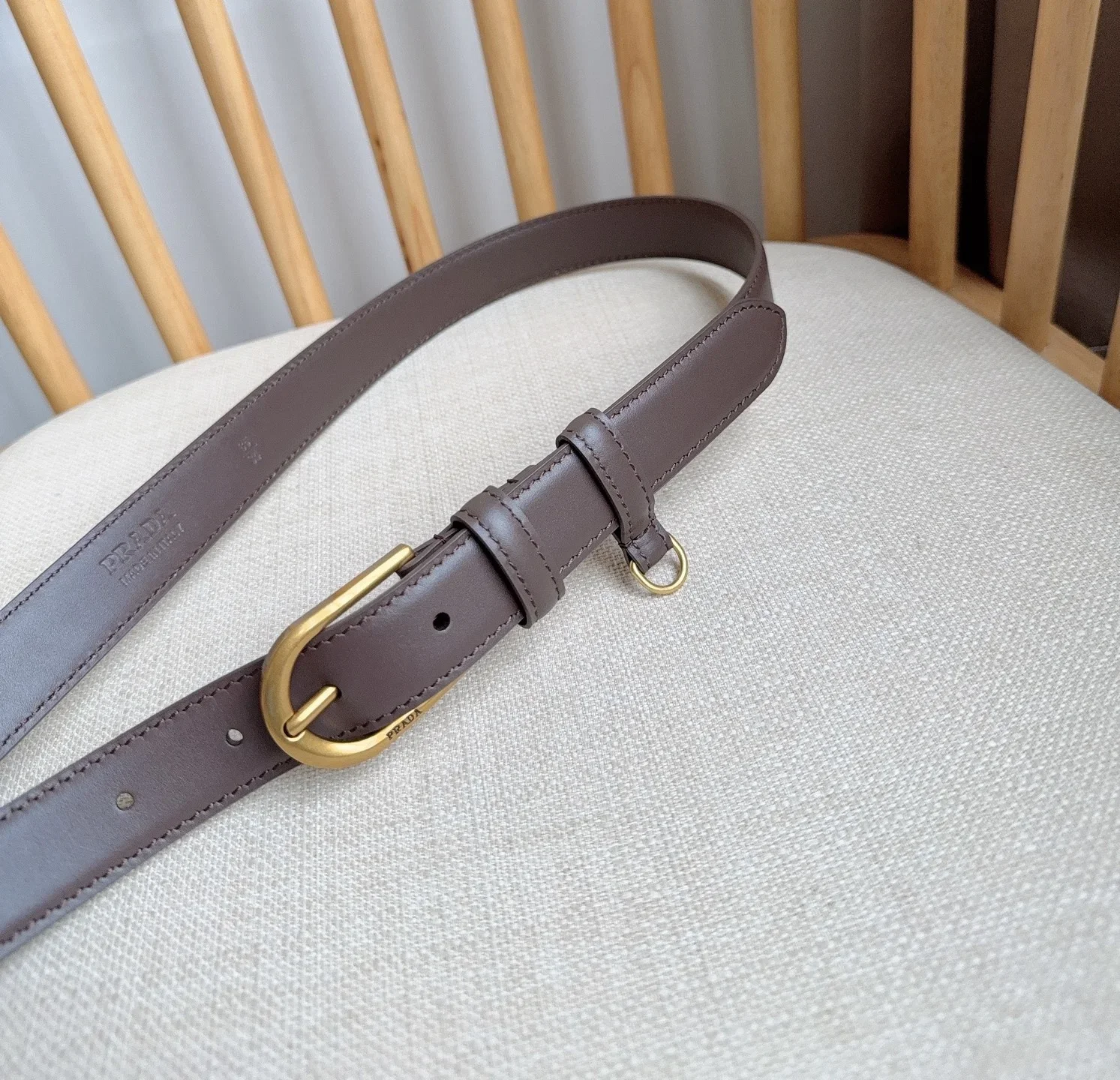 PRADA Belts Smooth Leather (Brown) 2.5cm Width 180202607050753 - Image 8