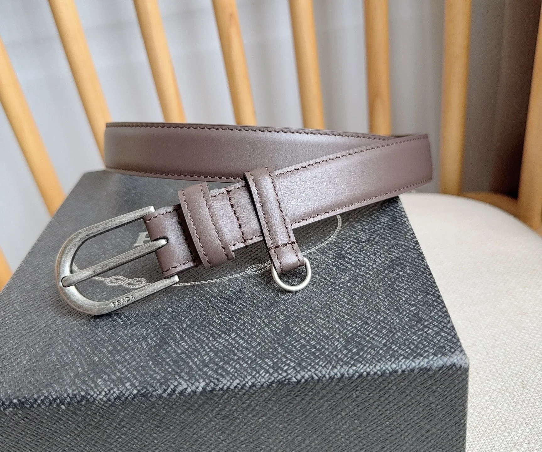 PRADA Belts Smooth Leather (Brown) 2.5cm Width 180202607050754 - Image 2