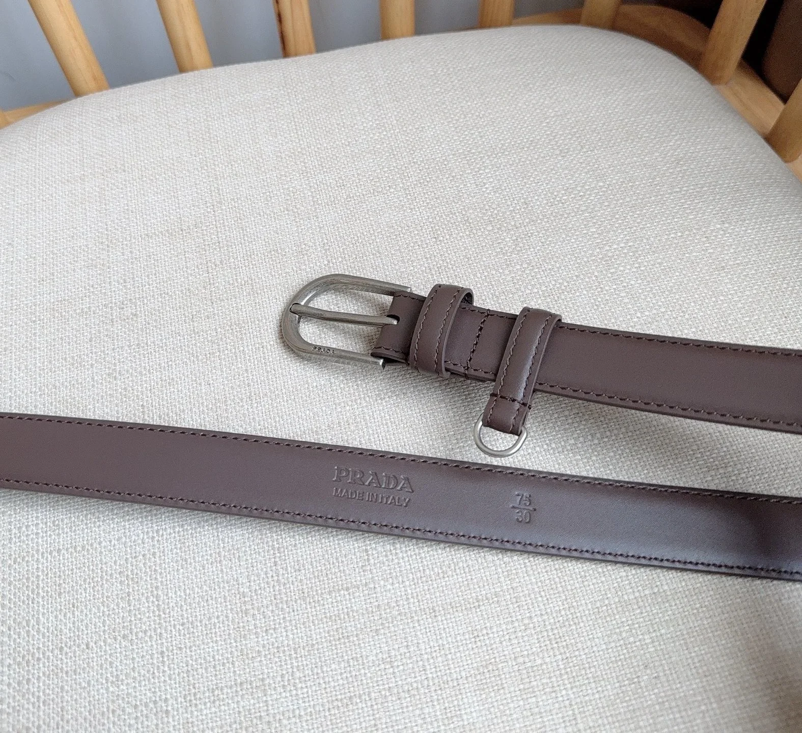 PRADA Belts Smooth Leather (Brown) 2.5cm Width 180202607050754 - Image 3