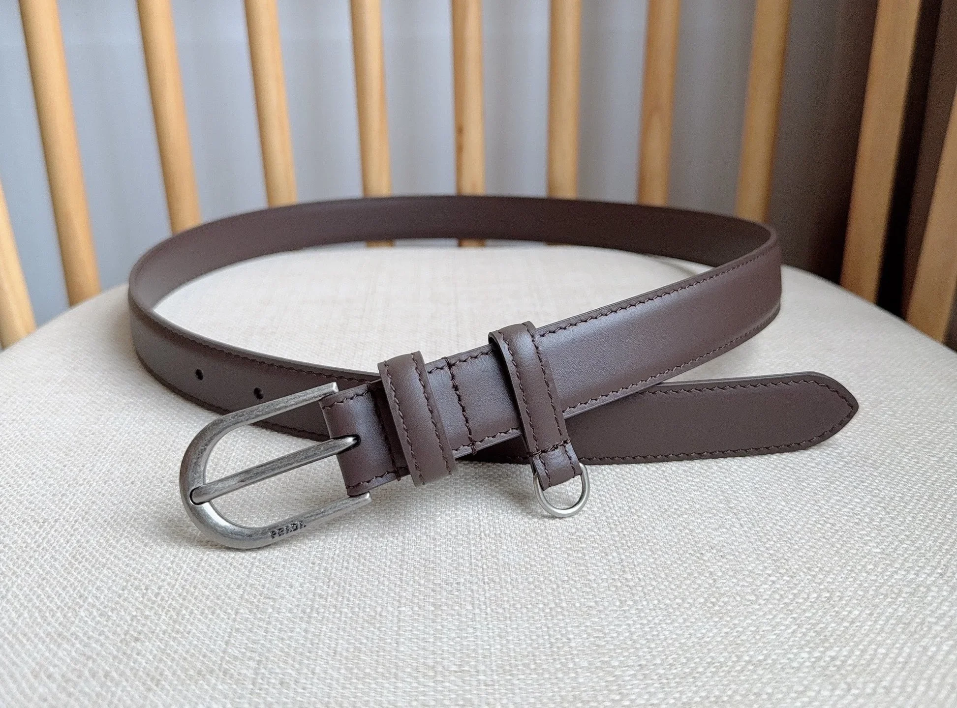 PRADA Belts Smooth Leather (Brown) 2.5cm Width 180202607050754 - Image 4