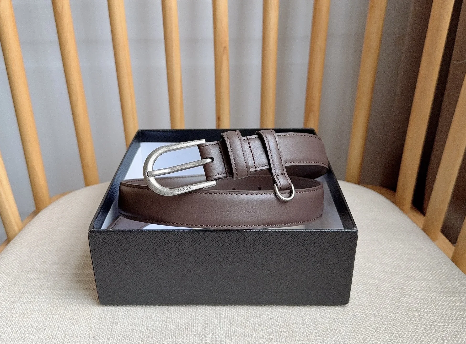 PRADA Belts Smooth Leather (Brown) 2.5cm Width 180202607050754 - Image 5