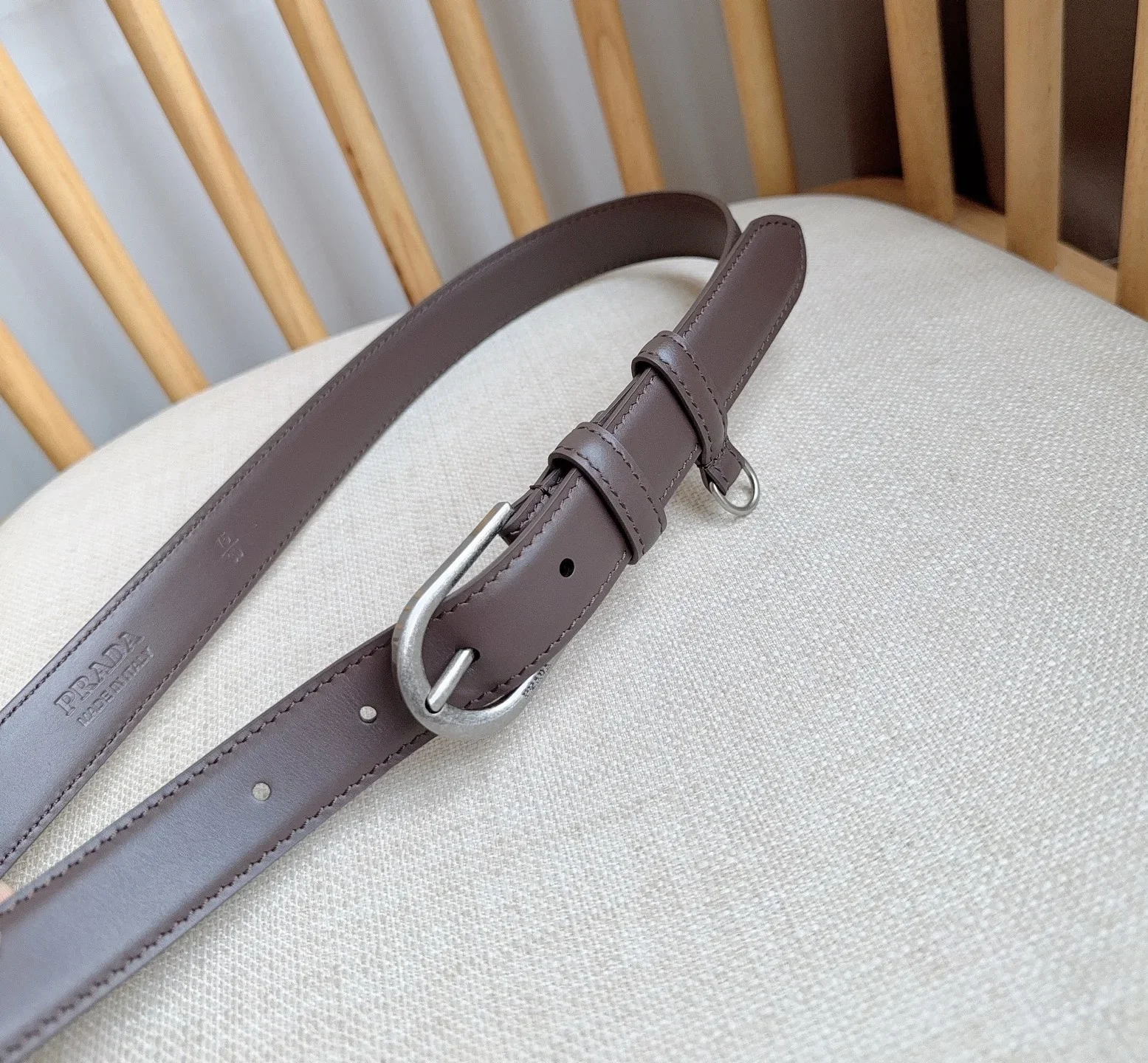 PRADA Belts Smooth Leather (Brown) 2.5cm Width 180202607050754 - Image 8