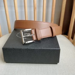 PRADA Belts Smooth Leather (Brown) 3.5cm Width 180202607050755