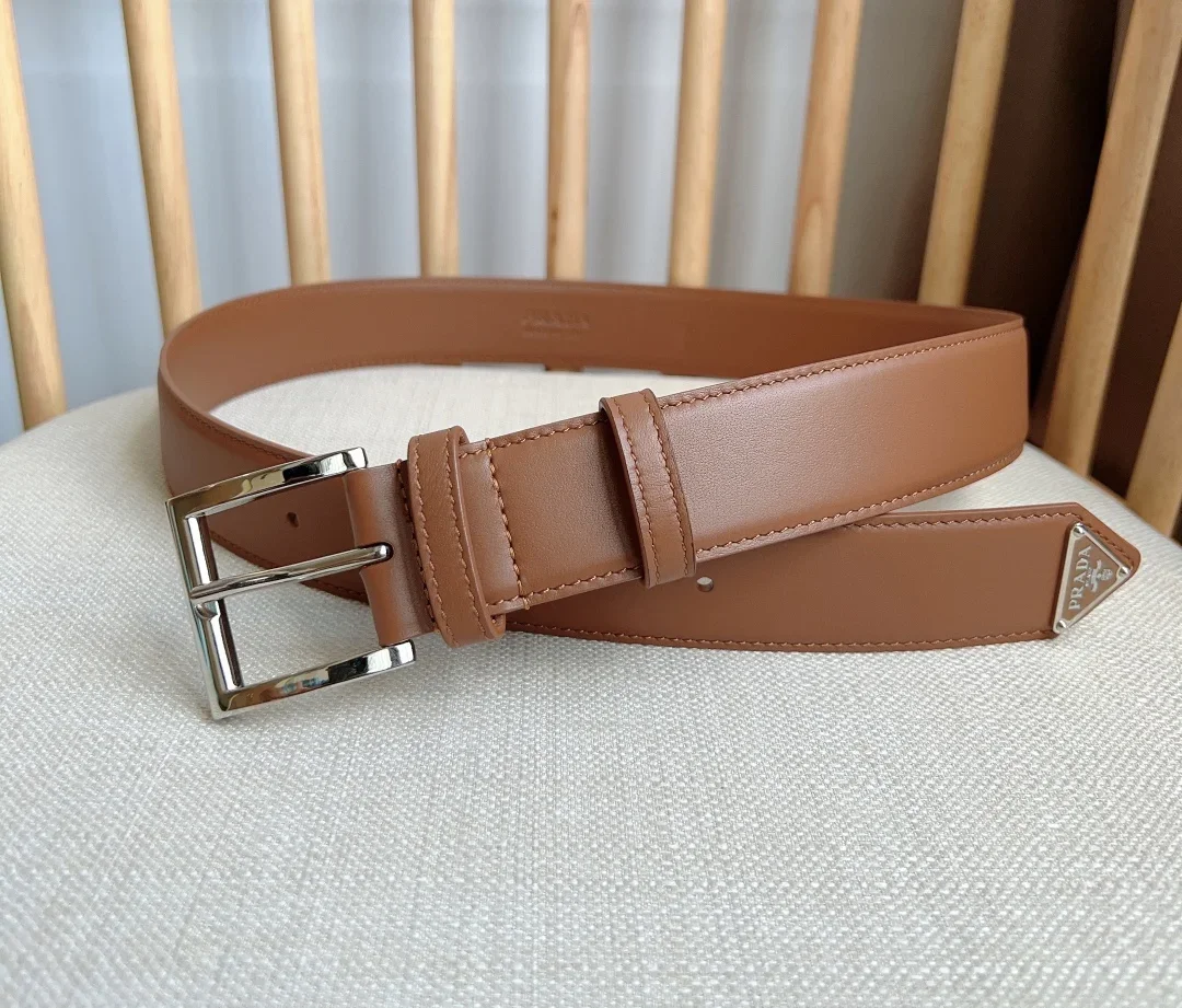PRADA Belts Smooth Leather (Brown) 3.5cm Width 180202607050755 - Image 4