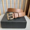 PRADA Belts Smooth Leather (Brown) 3.5cm Width 180202607050756