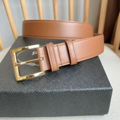 Alternative view of PRADA Belts Smooth Leather (Brown) 3.5cm Width 180202607050756