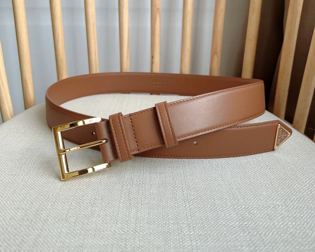 PRADA Belts Smooth Leather (Brown) 3.5cm Width 180202607050756 - Image 4