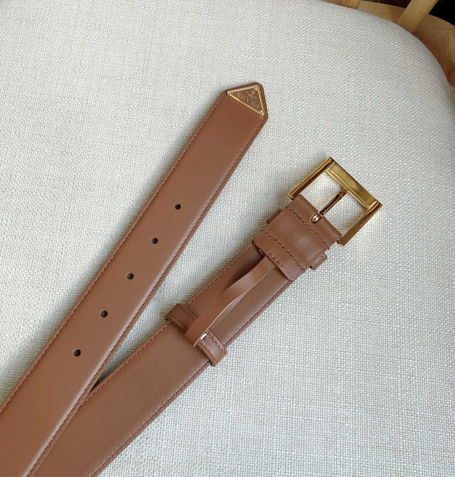 PRADA Belts Smooth Leather (Brown) 3.5cm Width 180202607050756 - Image 6