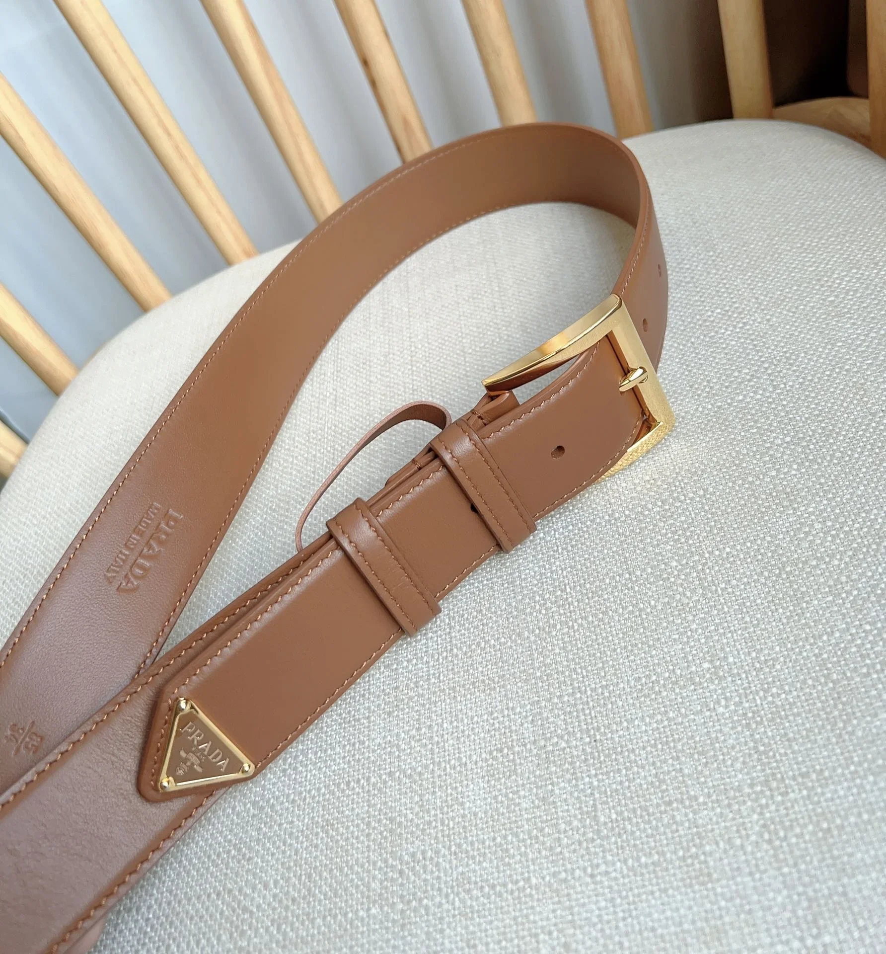 PRADA Belts Smooth Leather (Brown) 3.5cm Width 180202607050756 - Image 8