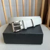 PRADA Belts Smooth Leather (White) 3.5cm Width 180202607050719