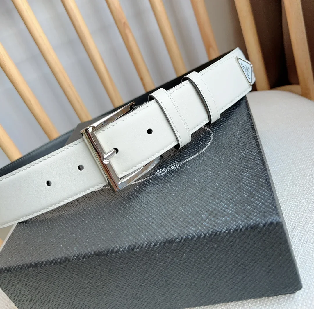 PRADA Belts Smooth Leather (White) 3.5cm Width 180202607050719 - Image 7