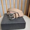 PRADA Belts Togo Leather (Beige) 3.5cm Width 180202607050720