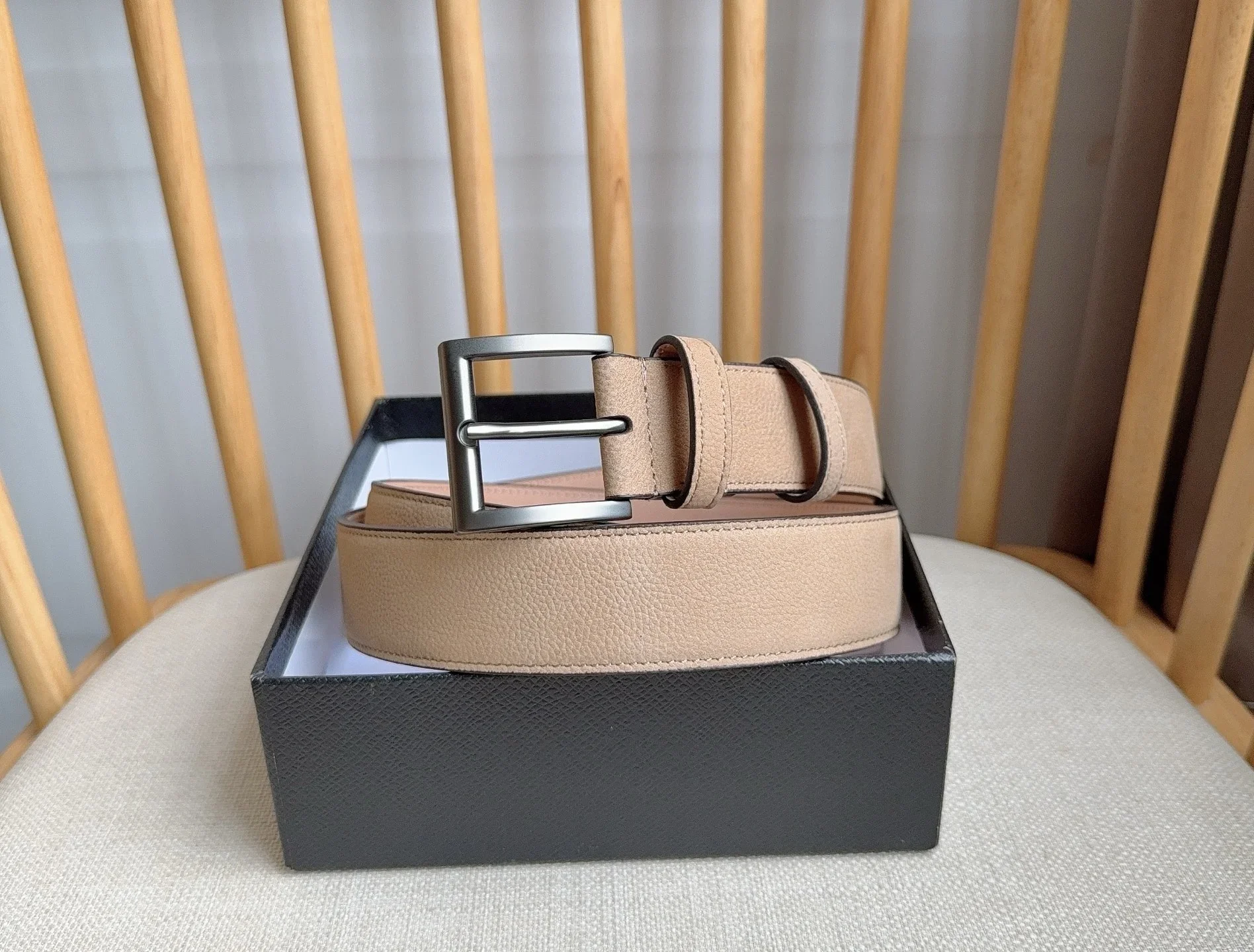 PRADA Belts Togo Leather (Beige) 3.5cm Width 180202607050720 - Image 5