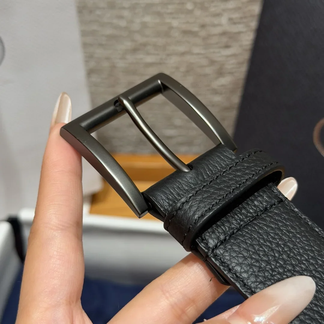 PRADA Belts Togo Leather (Black) 3.3cm Width 180202607050722 - Image 5