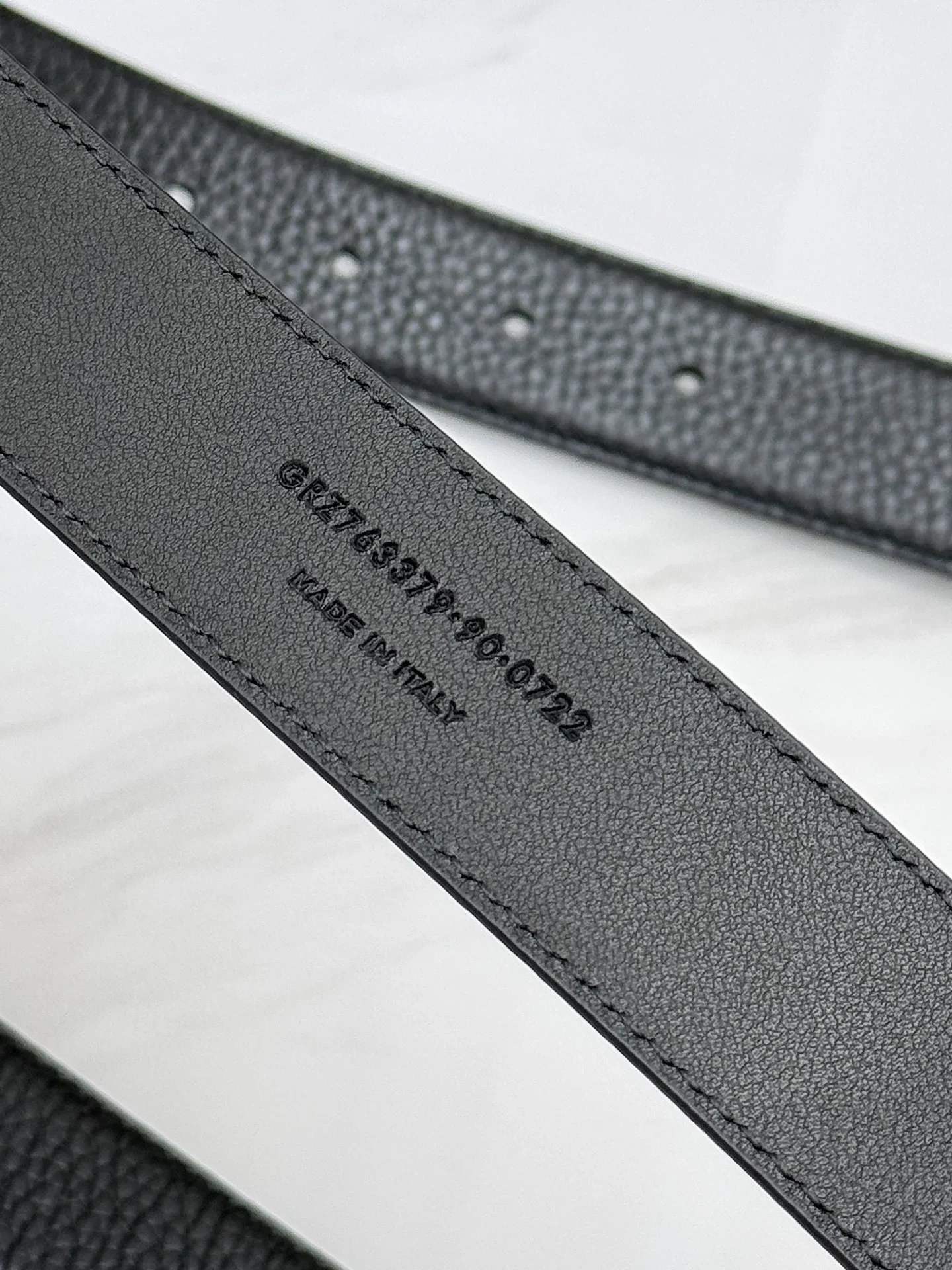 SAINT LAURENT Belts Grained Leather (Black) 3.0cm Width 160202607050765 - Image 6