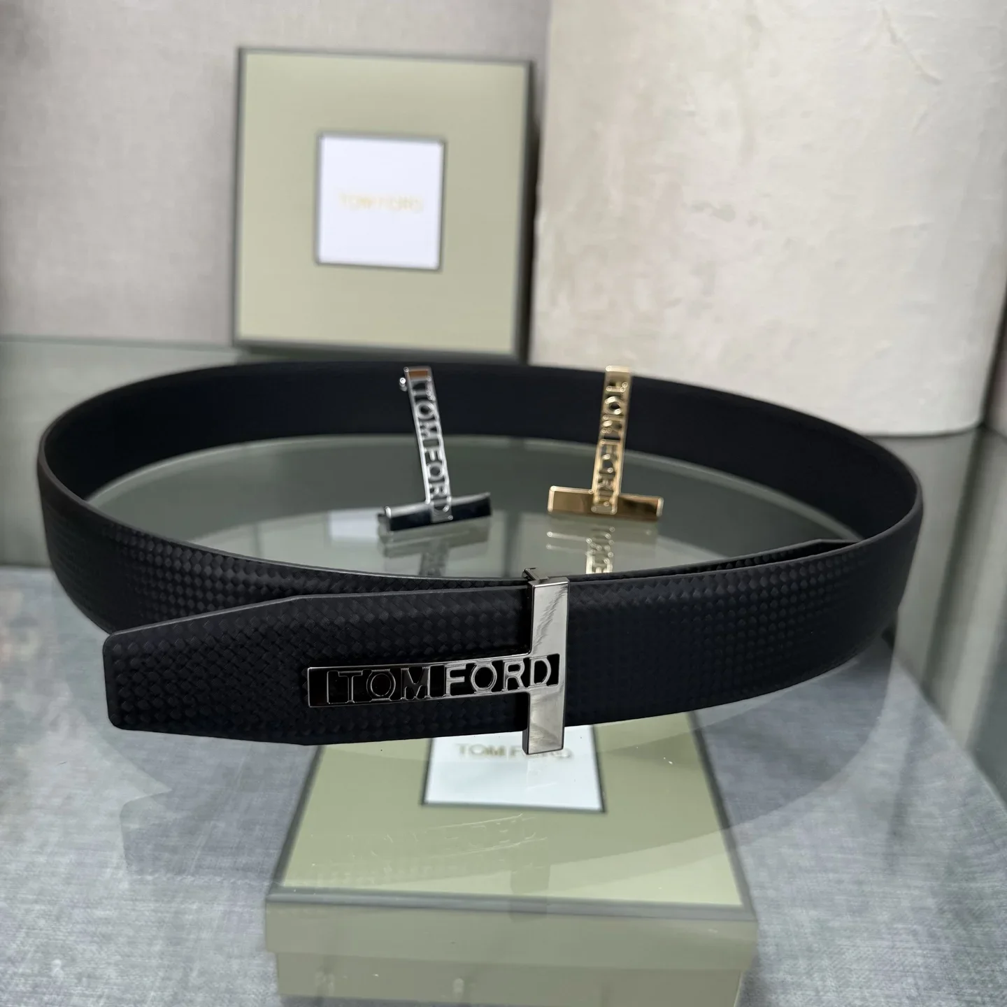 TOM FORD Belts Calf Leather (Black) 170202607050769 - Image 3