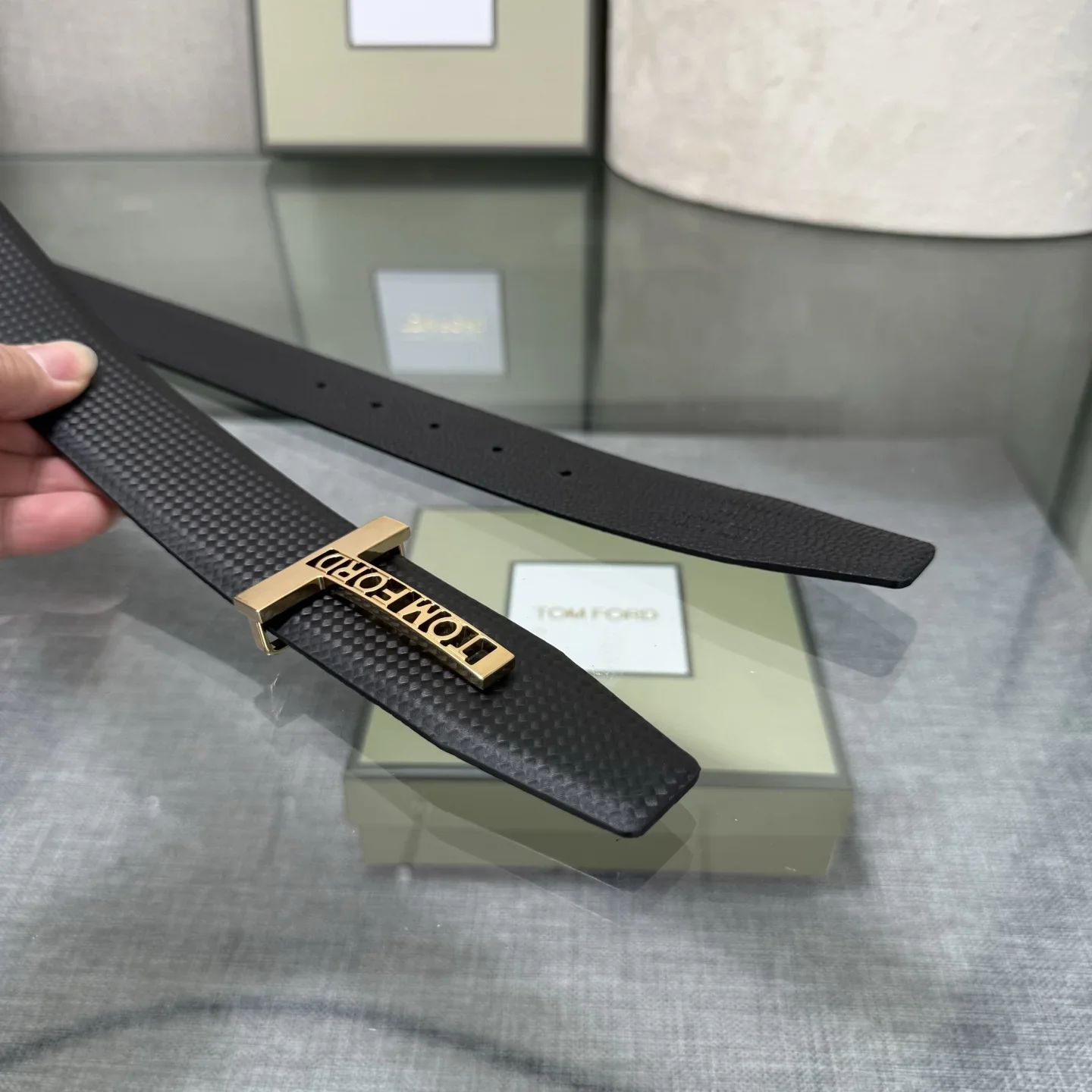 TOM FORD Belts Calf Leather (Black) 170202607050769 - Image 6