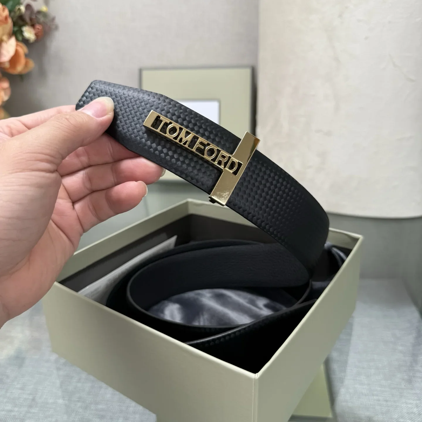 TOM FORD Belts Calf Leather (Black) 170202607050769 - Image 8