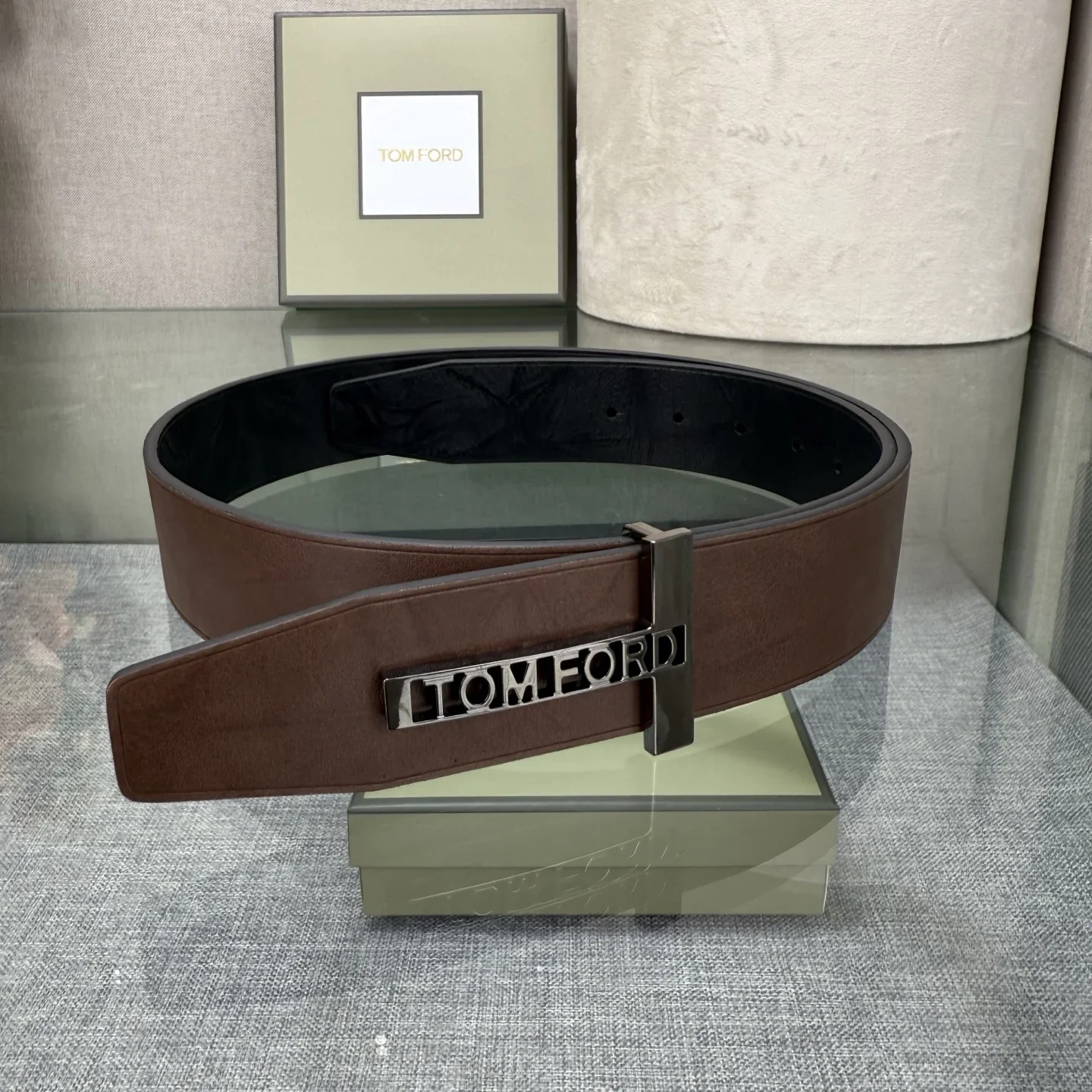 TOM FORD Belts Calf Leather (Black-Brown) 170202607050770 - Image 6