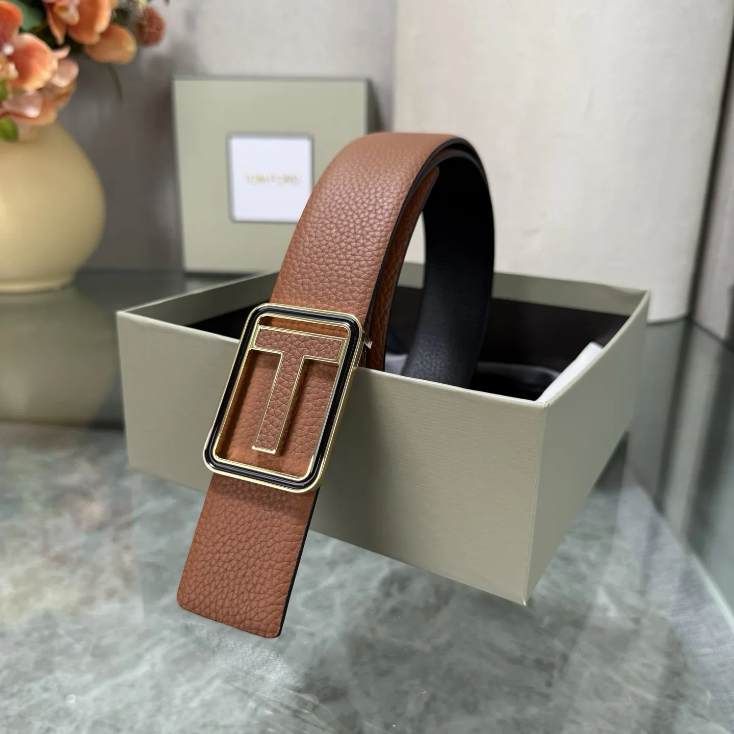 TOM FORD Belts Cowhide Leather 170202607050776 - Image 7